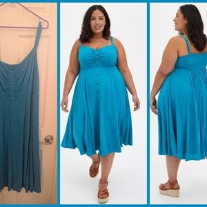 Torrid Vibrant Blue Midi Dress